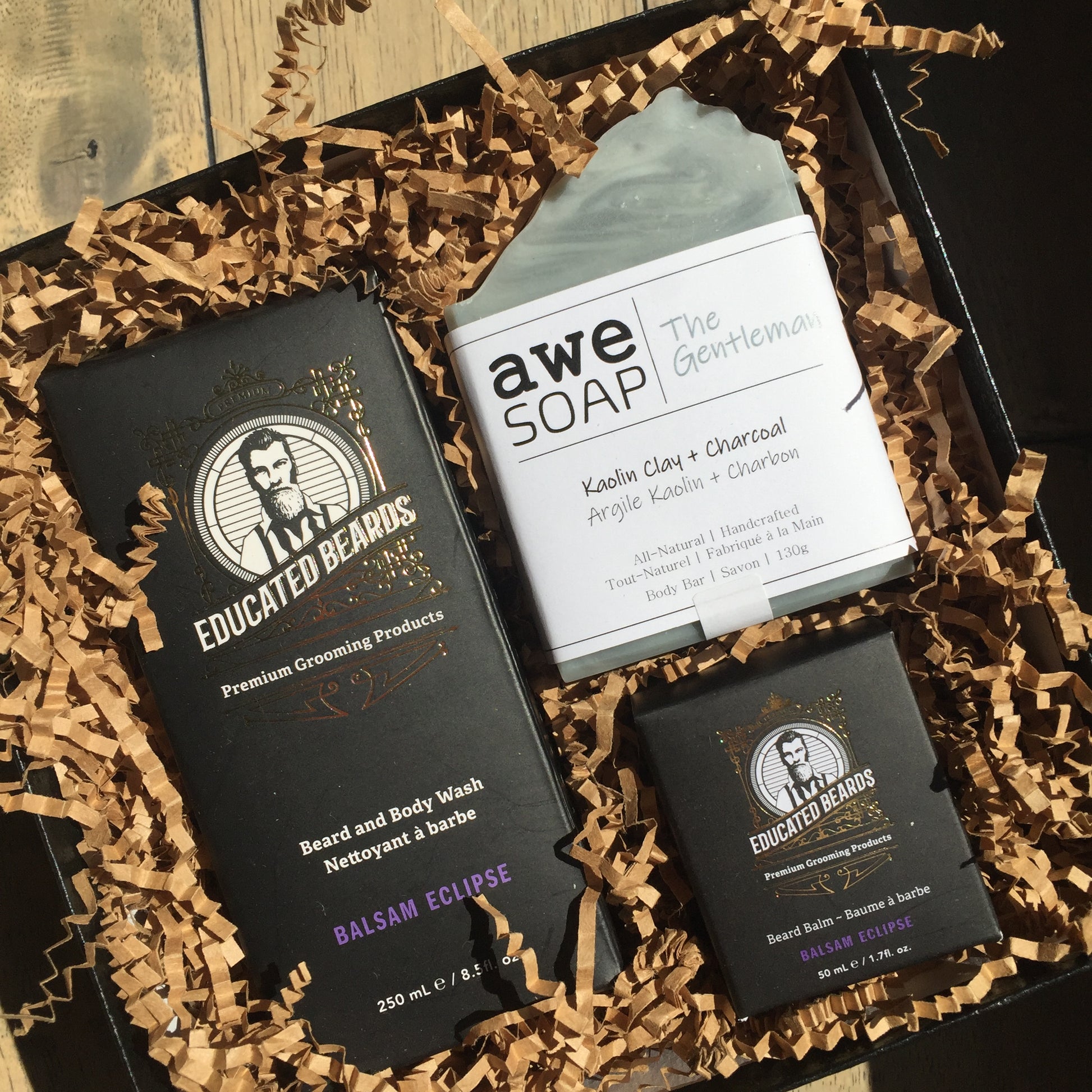 Men's Grooming Gift Box, Body Wash, Beard Wash, Beard Balm, Soap, Scented, Luxury, Father's Day, Birthday, Male, Gentleman, Gift, Hard to Buy For